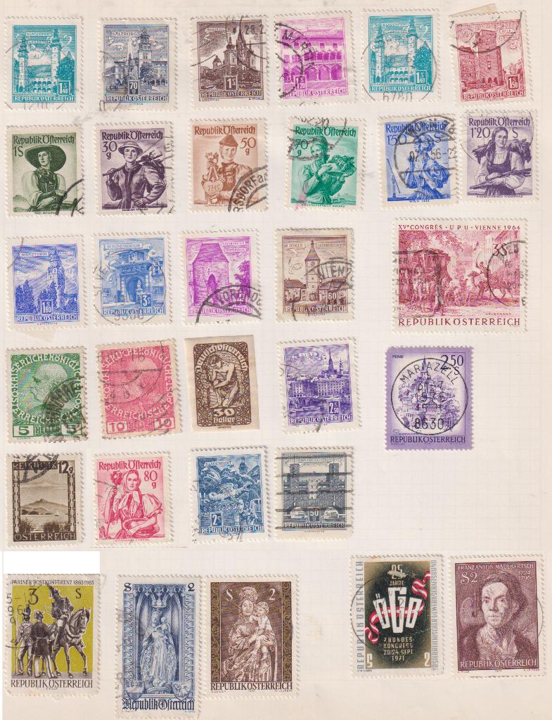 Oostenrijk Diverze zegels, Verzenden, Gestempeld, Overige thema's