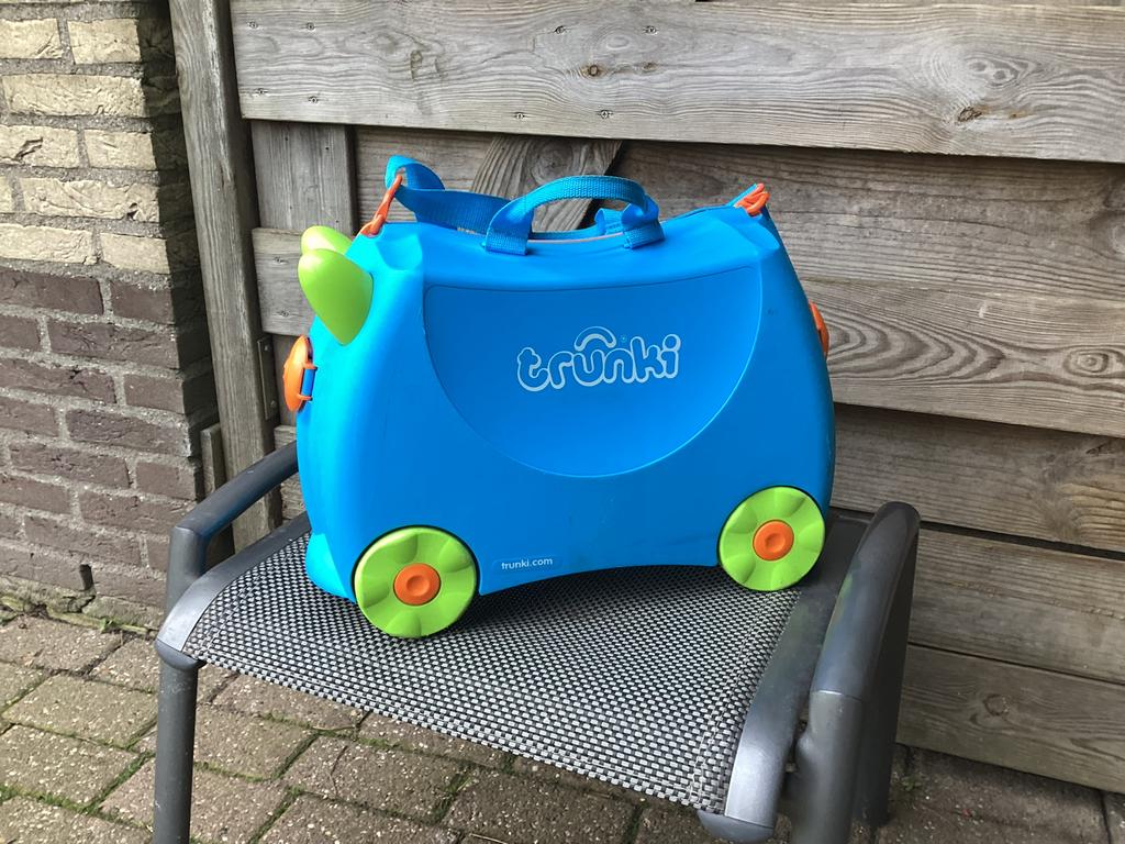 Trunki kinderkoffertje voor logeren, Overige methoden, Ophalen of Verzenden, Zo goed als nieuw, 0 t/m 10 kg
