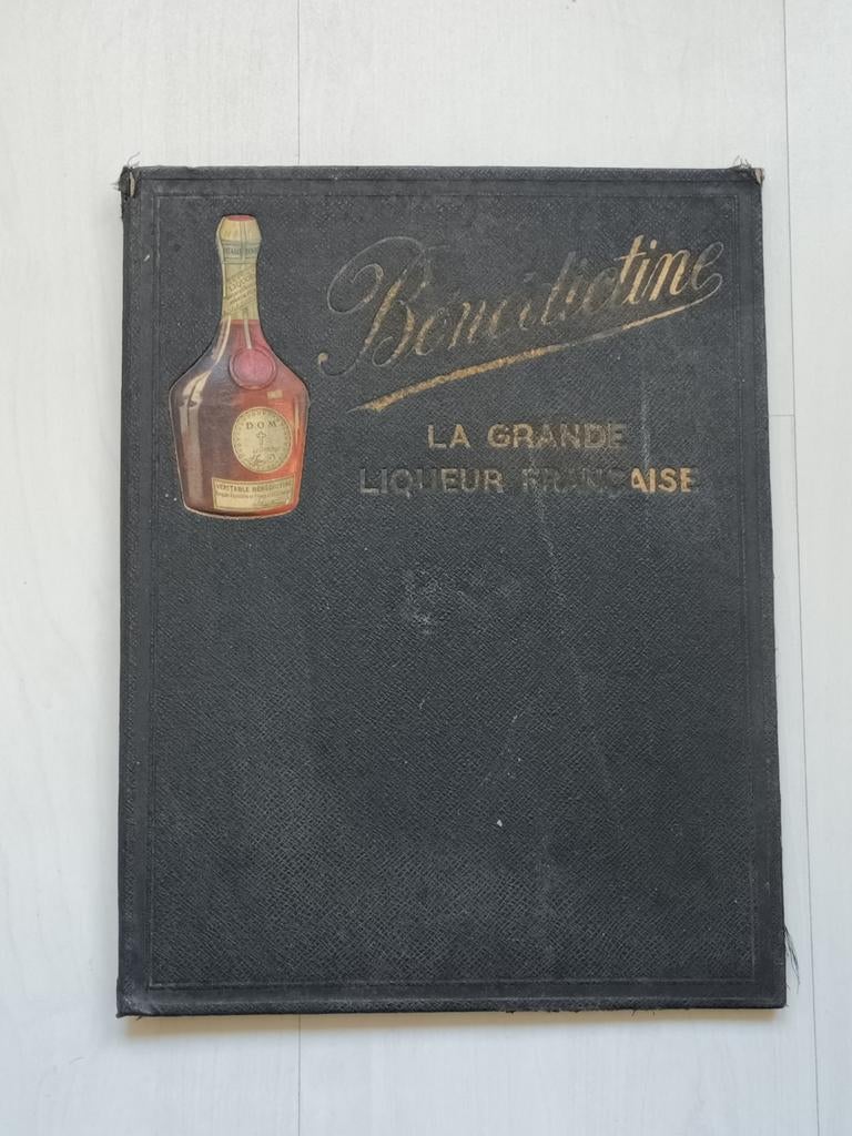Vintage Benedictine Likeur Reclamebord, Ophalen of Verzenden, Gebruikt, Reclamebord
