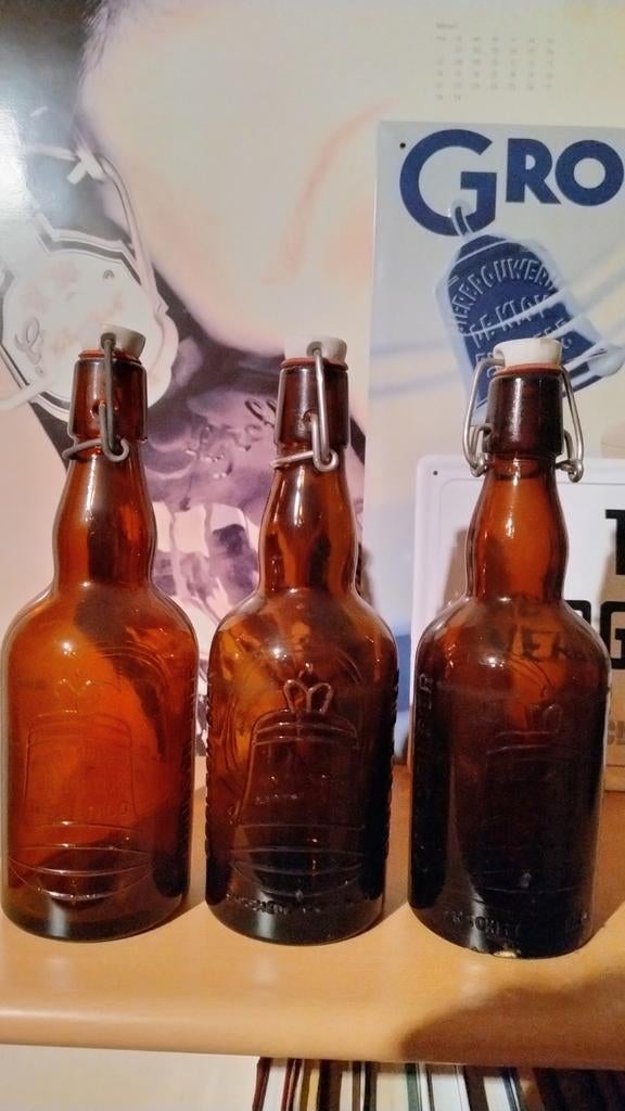 Beugelflessen De Klok brouwerij Grolsch, Ophalen of Verzenden, Grolsch