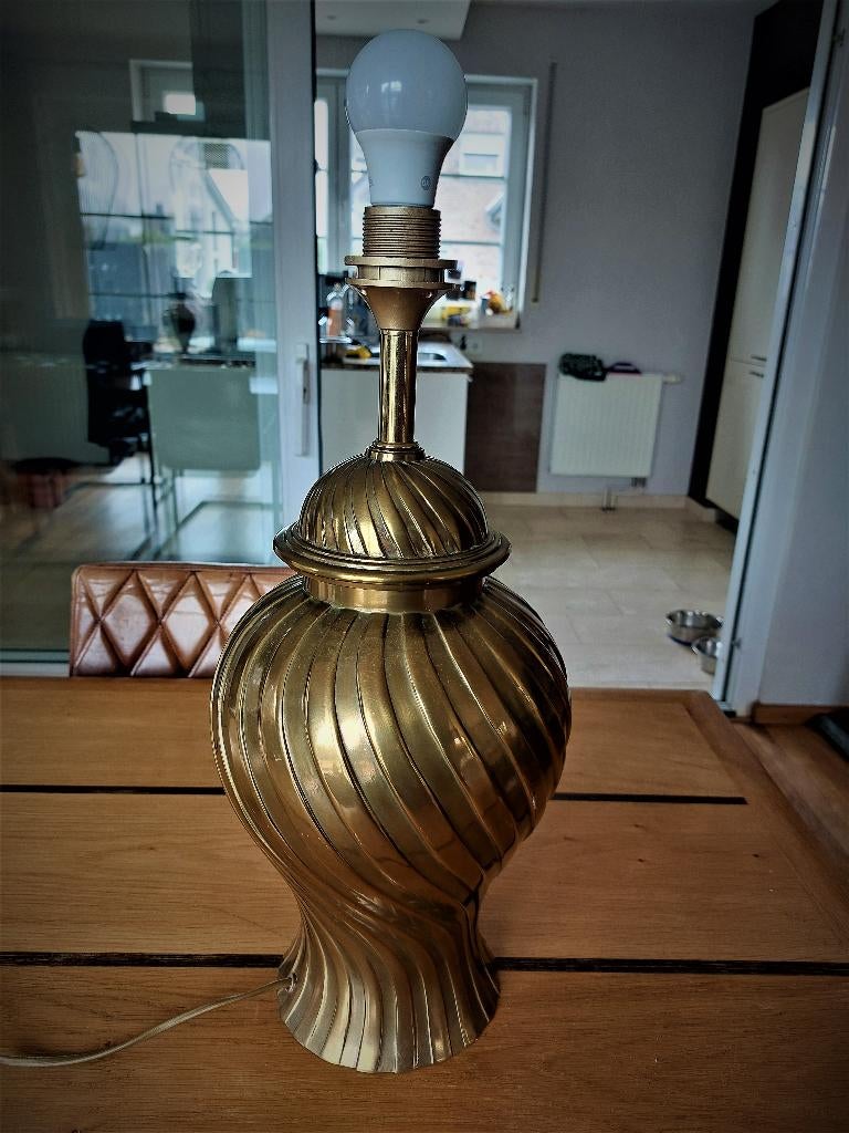 Vintage Hollywood Regancy style tafellamp, Ophalen, Overige materialen, Gebruikt, 50 tot 75 cm