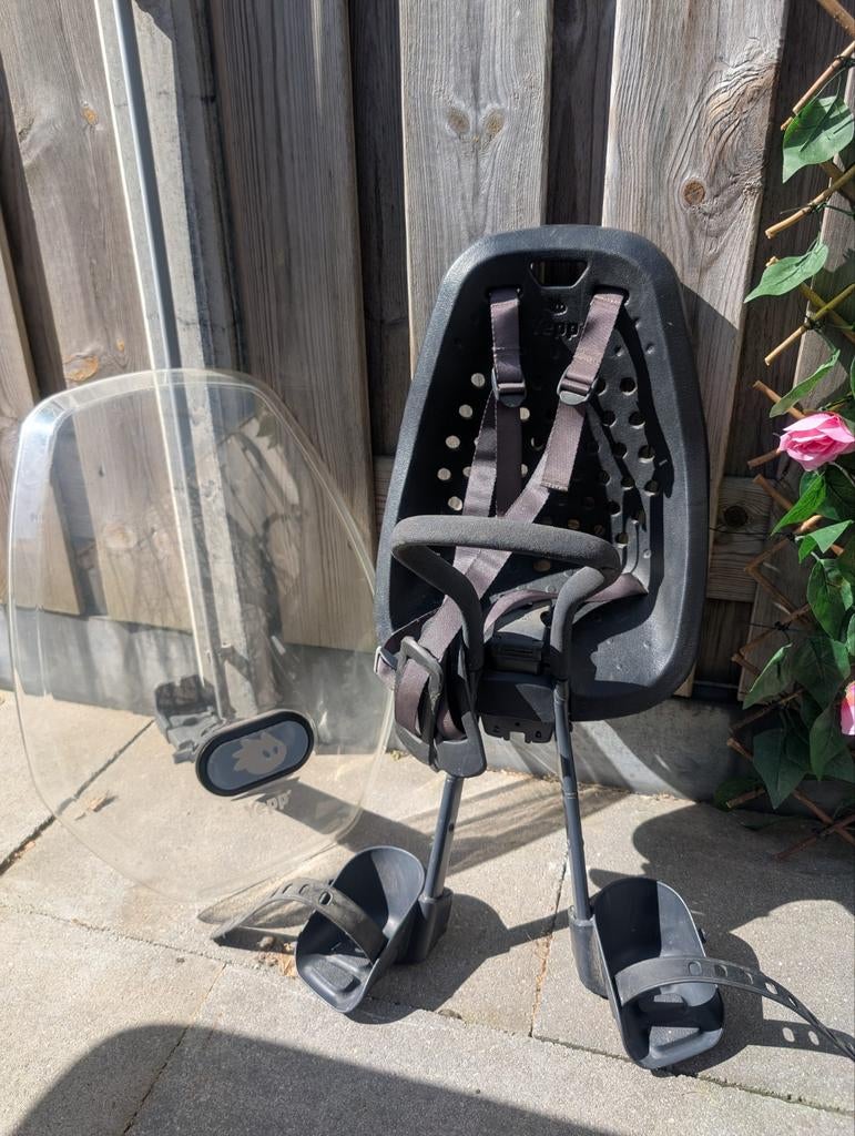 Yepp voor en achter fietszitjes, incl windscherm, Fietsen en Brommers, Fietsaccessoires | Fietsstoeltjes, Ophalen