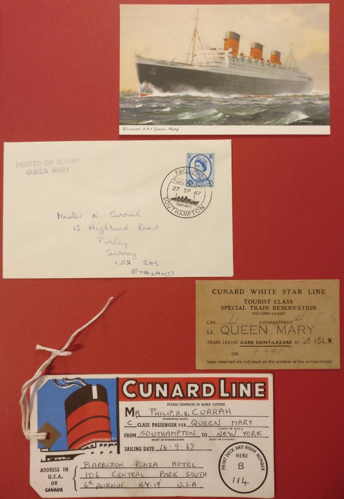Queen Mary Cunard White Star Line originele artikelen, Verzamelen, Scheepvaart, Ophalen of Verzenden, Gebruikt, Kaart, Foto of Prent