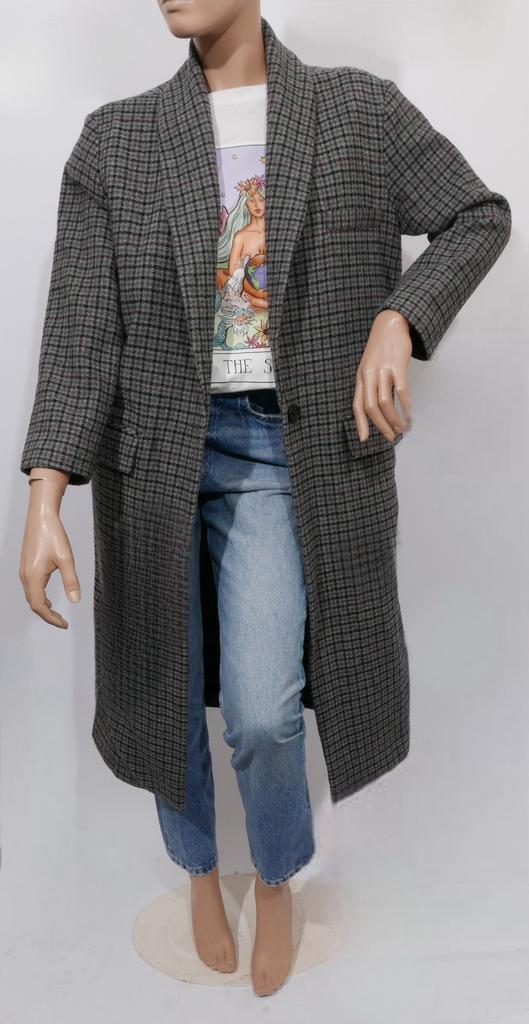 ISABEL MARANT geruite wollen tussenjas maat 34 ZGAN, Ophalen of Verzenden, Zo goed als nieuw, Maat 34 (XS) of kleiner, Grijs