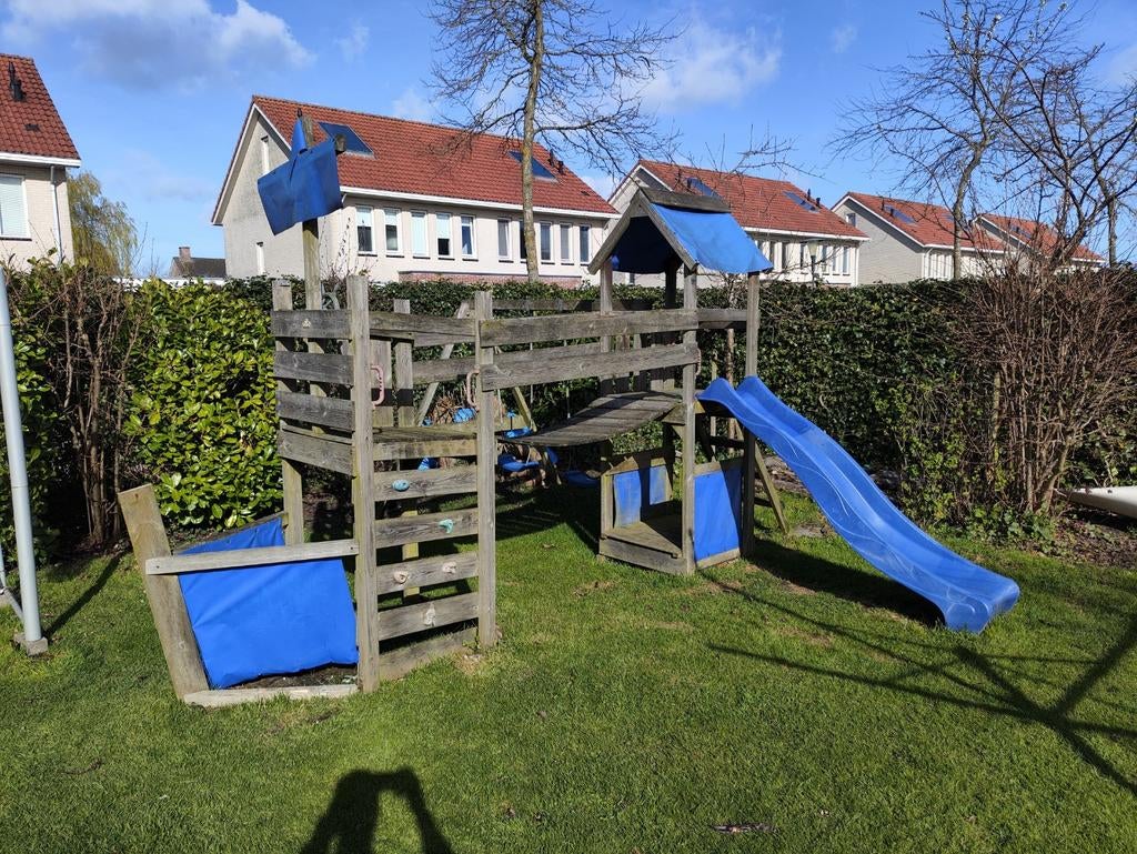 Houten Speeltoestel met Glijbaan., Ophalen, Gebruikt, Zandbak