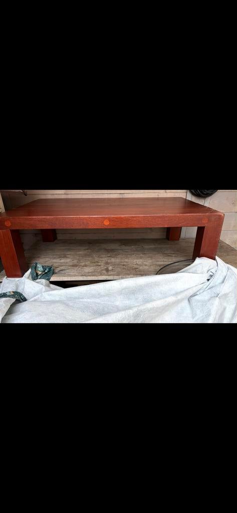 Salontafel Merbau, 100 tot 150 cm, Zo goed als nieuw, Minder dan 50 cm, Rechthoekig