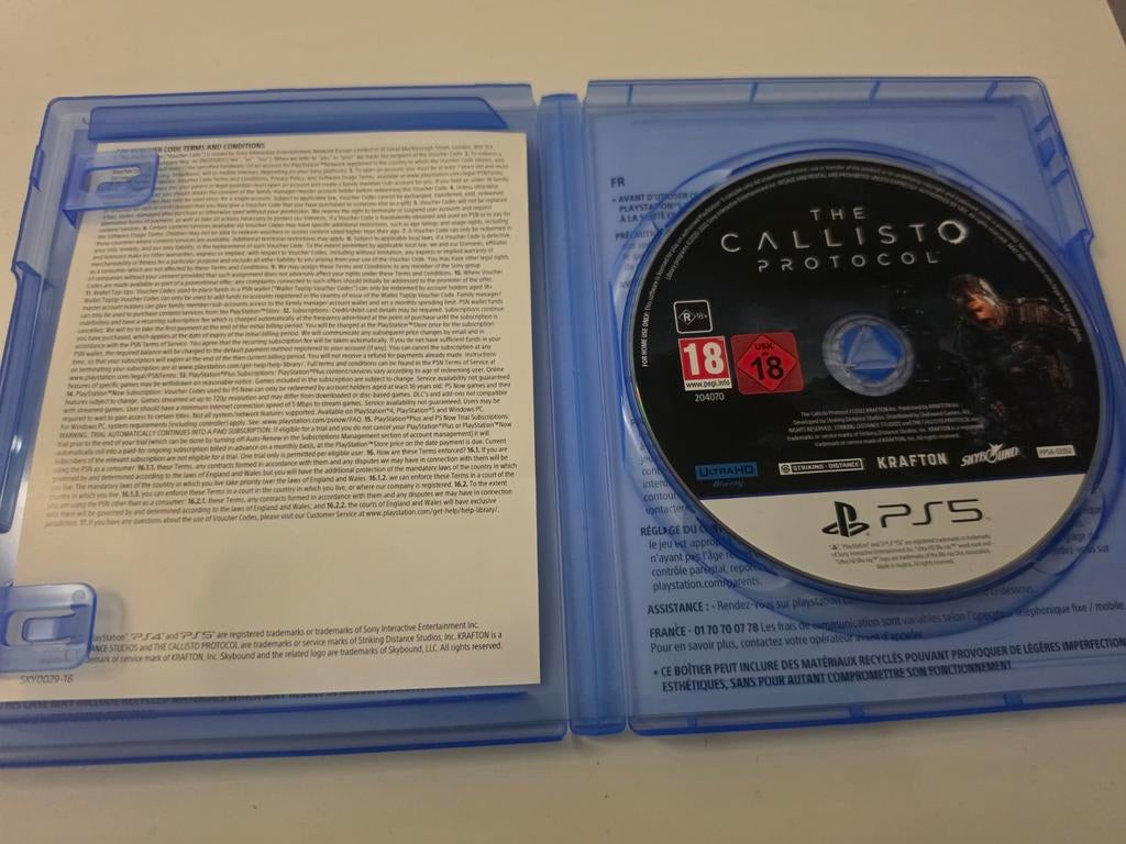 Callisto Protocol krasvrij +DLC voor Playstation 5 Lees Goed, Krafton Gaming, Ophalen of Verzenden, Zo goed als nieuw, Krafton Gaming EU