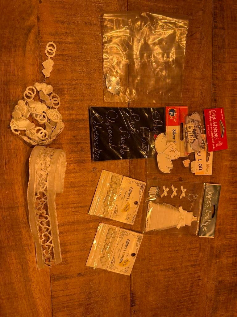 Scrapbook spullen pakket, Hobby en Vrije tijd, Scrapbooking, Ophalen of Verzenden, Gebruikt, Versiering of Embellishment, Overige merken