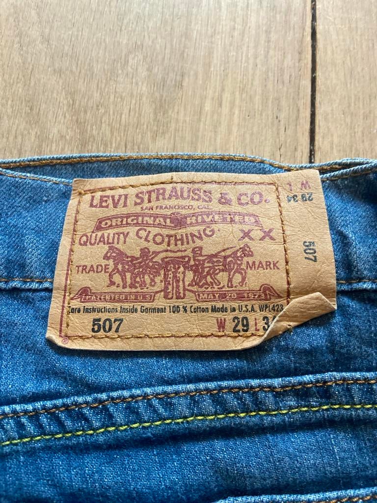 Levi's 507 Jeans W29 L30, Ophalen of Verzenden, Zo goed als nieuw, Blauw