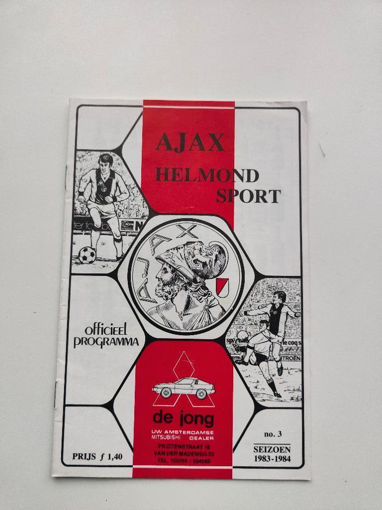 AJAX - Helmond Sport Programmablad seizoen 1983-1984 no 3, Ophalen of Verzenden, Zo goed als nieuw, Ajax, Boek of Tijdschrift