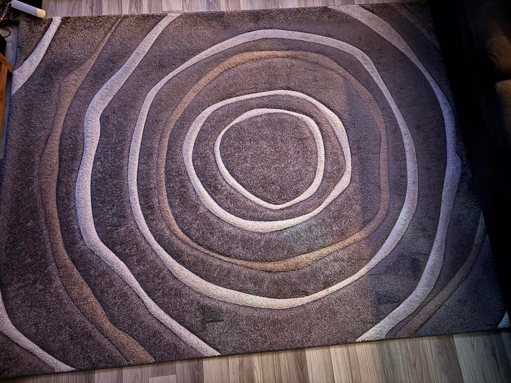 Luxor Ventus Vloerkleed - mooi en speels Design!, Ophalen, Bruin, 150 tot 200 cm, 200 cm of meer