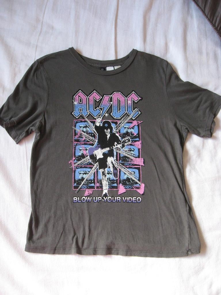Divided T-Shirt ACDC - Blow Up Your Video, Overige maten, Ophalen of Verzenden, Grijs, Gedragen