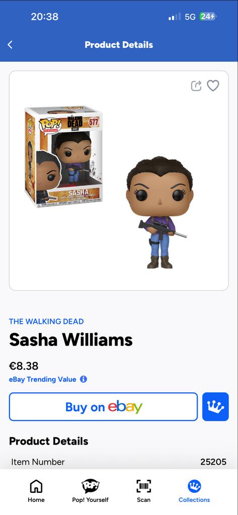 Funko Pop! The Walking Dead - Sasha Williams #577, Verzamelen, Ophalen of Verzenden, Nieuw, Actiefiguurtje