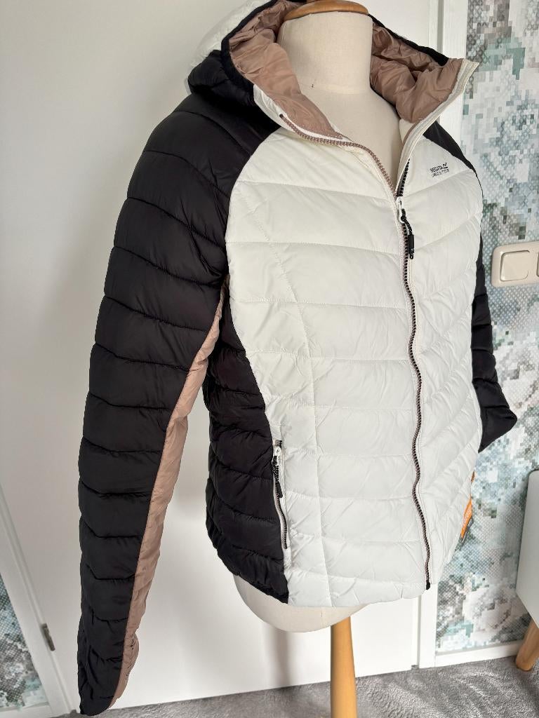 Gave Nieuwe gewatteerde winterjas v. Regatta 42 XL zwart/wit, Regatta, Wit, Maat 42/44 (L), Nieuw