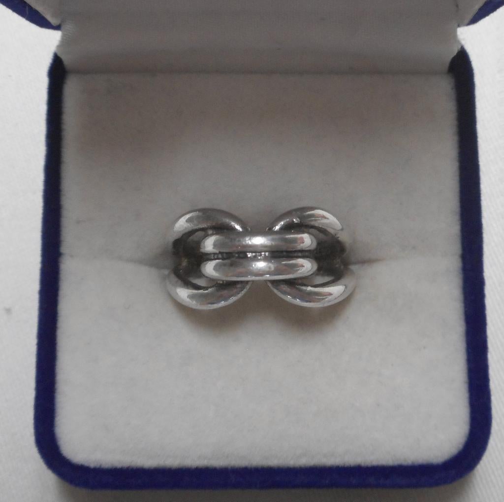 Zilveren modernist ring verstelbaar nr.734, Verzenden, Dame, Zilver, Zilver