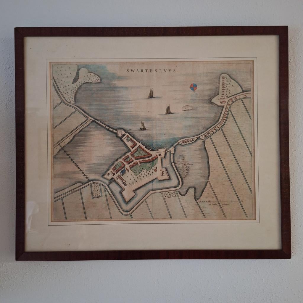 Zwartsluis Joan Blaeu Tooneel der steden Kopergravure 1649, Antiek en Kunst, Ophalen of Verzenden