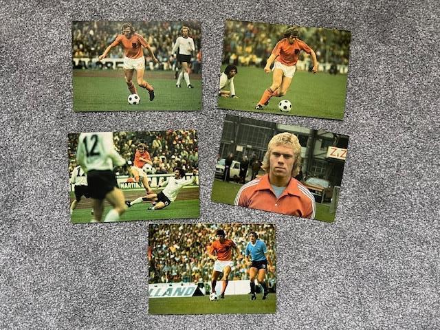 5x ansichtkaarten WK 74 wereld kampioenschappen voetbal 1974, Verzamelen, Verzenden, Zo goed als nieuw, Ajax, Poster, Plaatje of Sticker