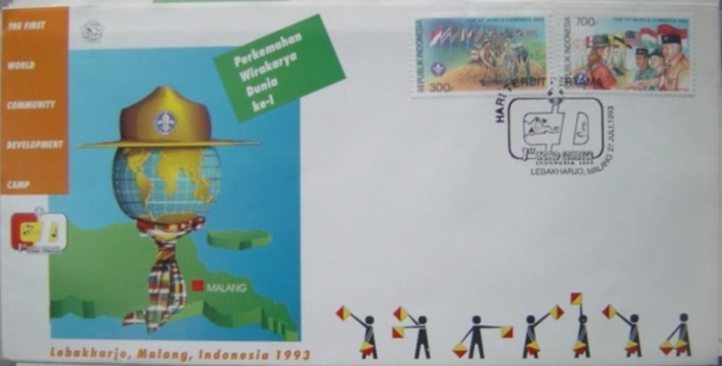 Indonesie 1993 -  SHP 6 - COMDECA, Postzegels en Munten, Postzegels | Eerstedagenveloppen, Verzenden, Onbeschreven, Rest van de wereld