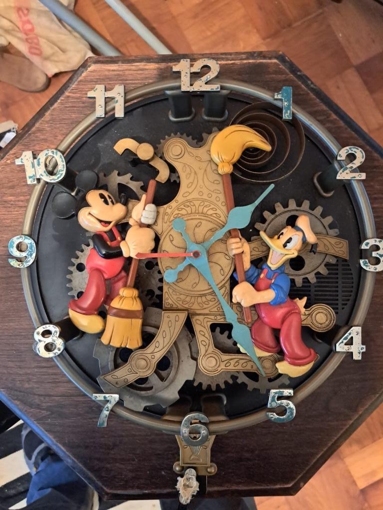 Disney ‘the Clock Cleaners’ klok, Ophalen of Verzenden, Mickey Mouse, Gebruikt, Overige typen