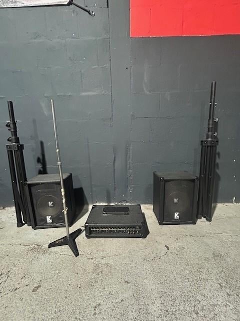 Kustom speaker en versterker KSC10 en KPM4060, Ophalen of Verzenden, Gebruikt, 100 watt of meer