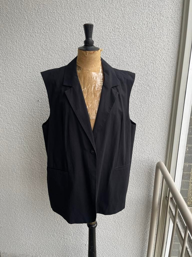 Leuk Zwart Mouwloos Colbert van ASOS DESIGN, maat L, Kleding | Dames, Asos Design, Zwart, Maat 42/44 (L), Ophalen of Verzenden