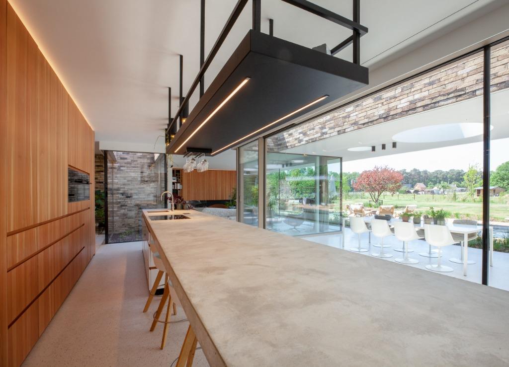 betonnen keukenblad naadloos op locatie gestort., Ophalen, 75 cm of meer, Grijs, Nieuw