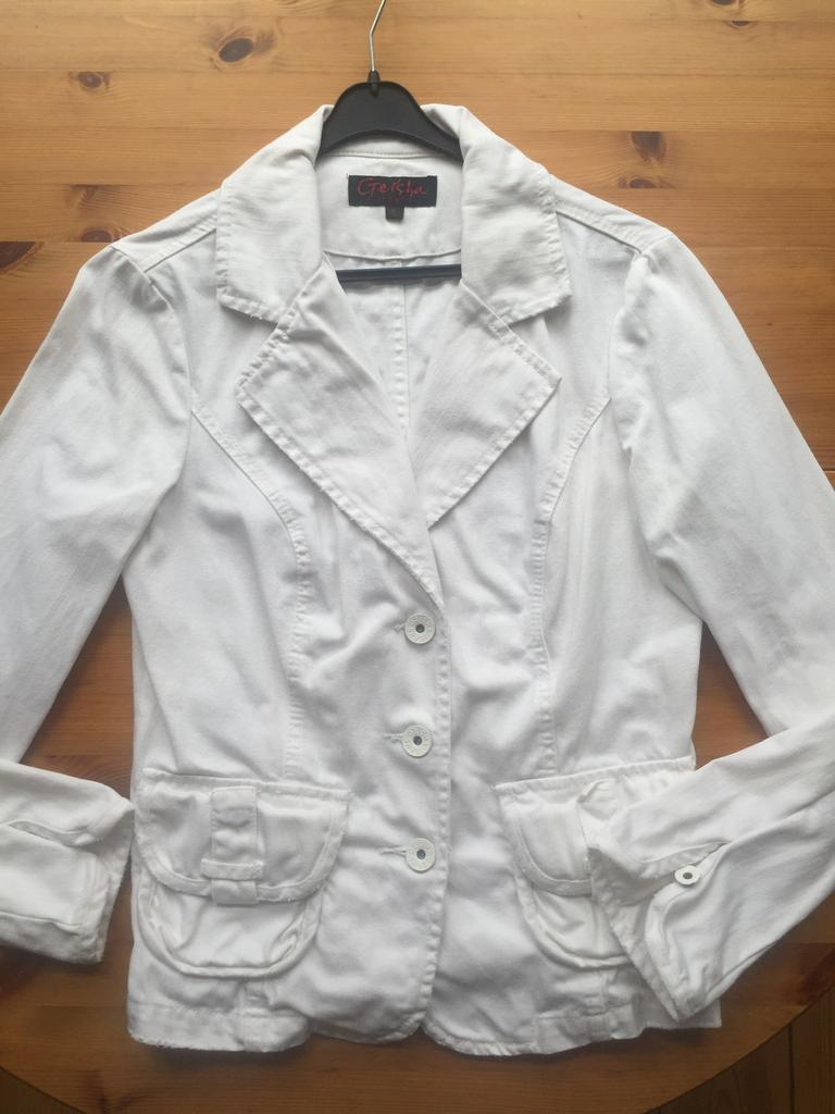 Wit XL Geisha Jeans spijkerjasje, Geisha, Wit, Maat 46/48 (XL) of groter, Ophalen of Verzenden