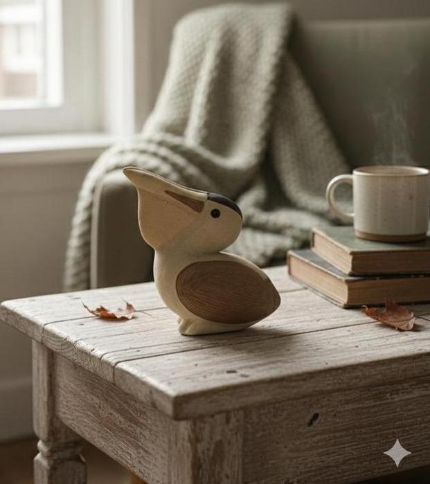 Beeldje Pelikaan keramiek aardewerk, Ophalen of Verzenden, Zo goed als nieuw, Dier