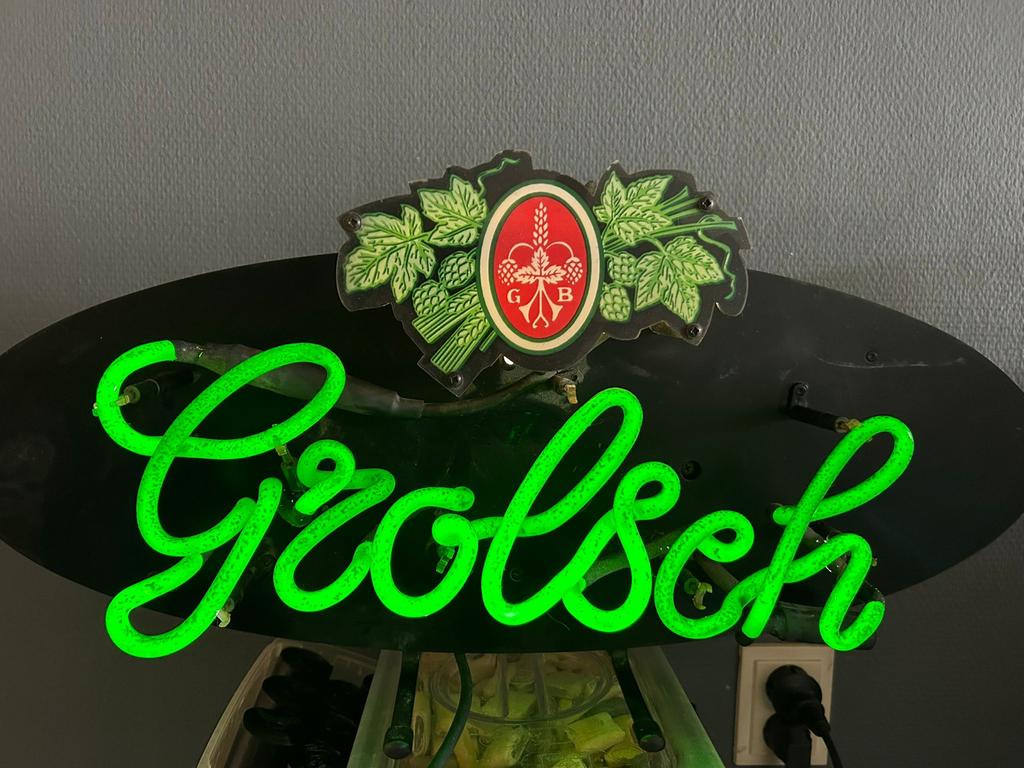 Grolsch Lichtreclame Neon Reclamebord, Antiek en Kunst, Ophalen of Verzenden