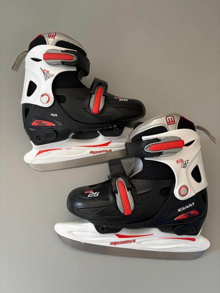 IJshockeyschaatsen verstelbaar 30/33, Ophalen of Verzenden, Zo goed als nieuw, IJshockeyschaatsen, Nijdam