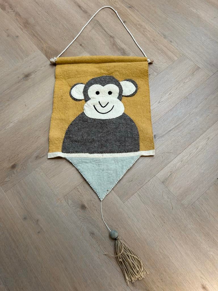 KidsDepot Moos Monkey Wandkleed Vilt Aap, Ophalen of Verzenden, Nieuw, Wanddecoratie