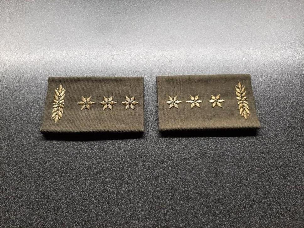 Kolonel  -  geborduurde  schouder epauletten KL  / NEDERLAND, Ophalen of Verzenden, Landmacht, Nederland, Embleem of Badge