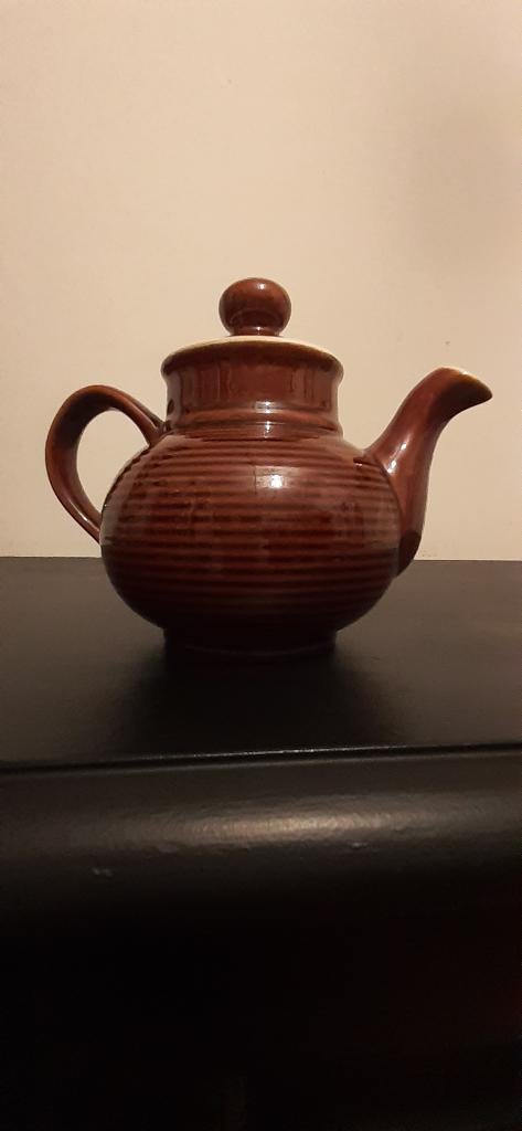 Vintage bruine theepot Melitta overgroot moeders tijd !, Ophalen of Verzenden