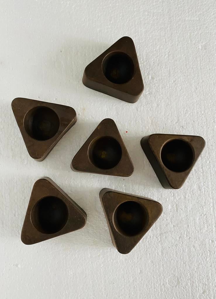 Cor Unum keramiek eierdopjes (6) jaren 70, Huis en Inrichting, Keuken | Servies, Gebruikt, Overige typen, Ophalen of Verzenden