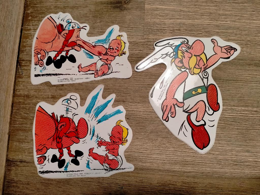 Asterix en Obelix vintage strip sticker stickerset, Ophalen of Verzenden, Zo goed als nieuw, Strip of Tekenfilm