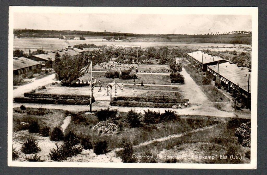 Oude Ansicht - Elst Overzicht Jeugherberg Eikelkamp 1950 Utr, Verzamelen, Ophalen of Verzenden, 1940 tot 1960, Gelopen, Utrecht