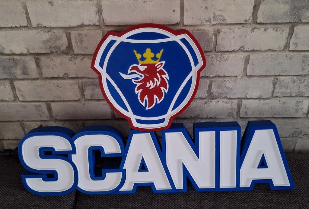 Scania lichtbak 55cm breed (3D-geprint), Verzamelen, Merken en Reclamevoorwerpen, Nieuw, Lichtbak of (neon) lamp, Ophalen of Verzenden