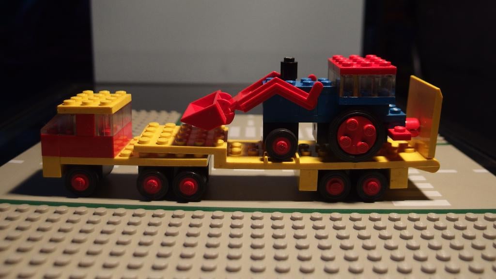 LEGO 682 Lowloader and Tractor/Dieplader met Tractor, Ophalen of Verzenden, Gebruikt, Complete set, Lego