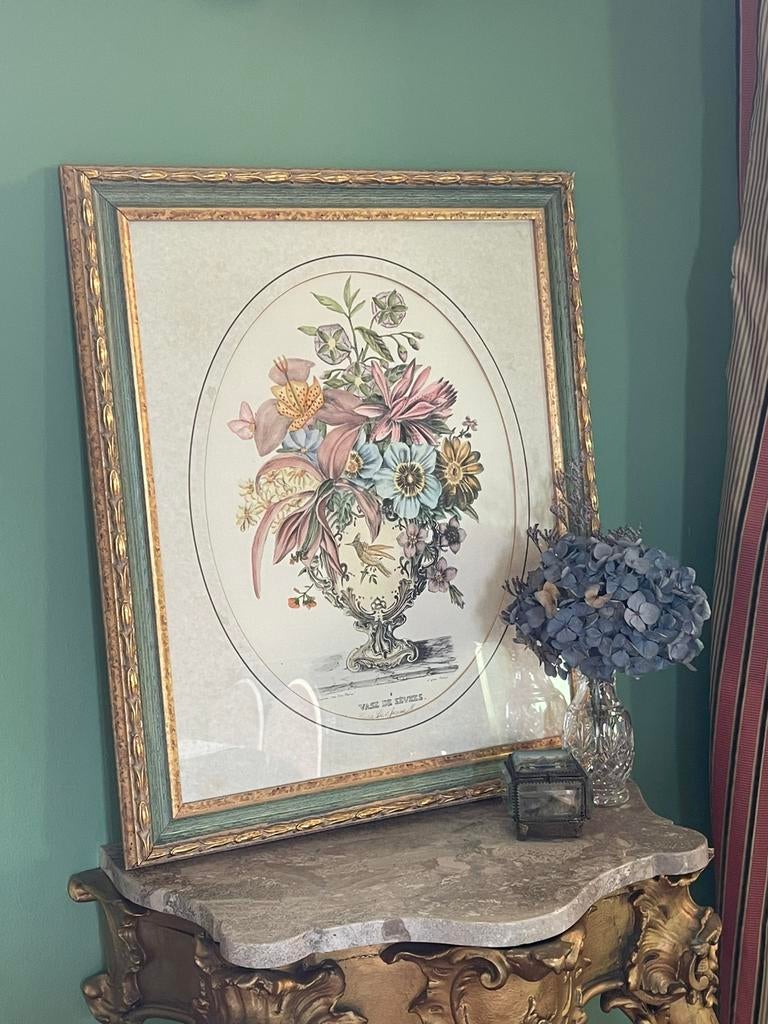 Antieke Aquarel - Sevres vaas, Ophalen of Verzenden