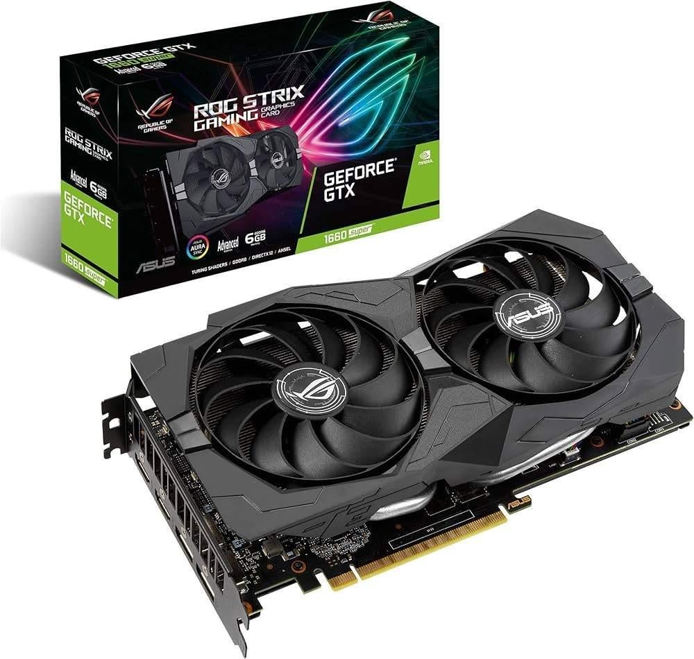 Asus Geforce 1660 Super, Computers en Software, Videokaarten, PCI-Express 3, GDDR6, Ophalen of Verzenden, Zo goed als nieuw