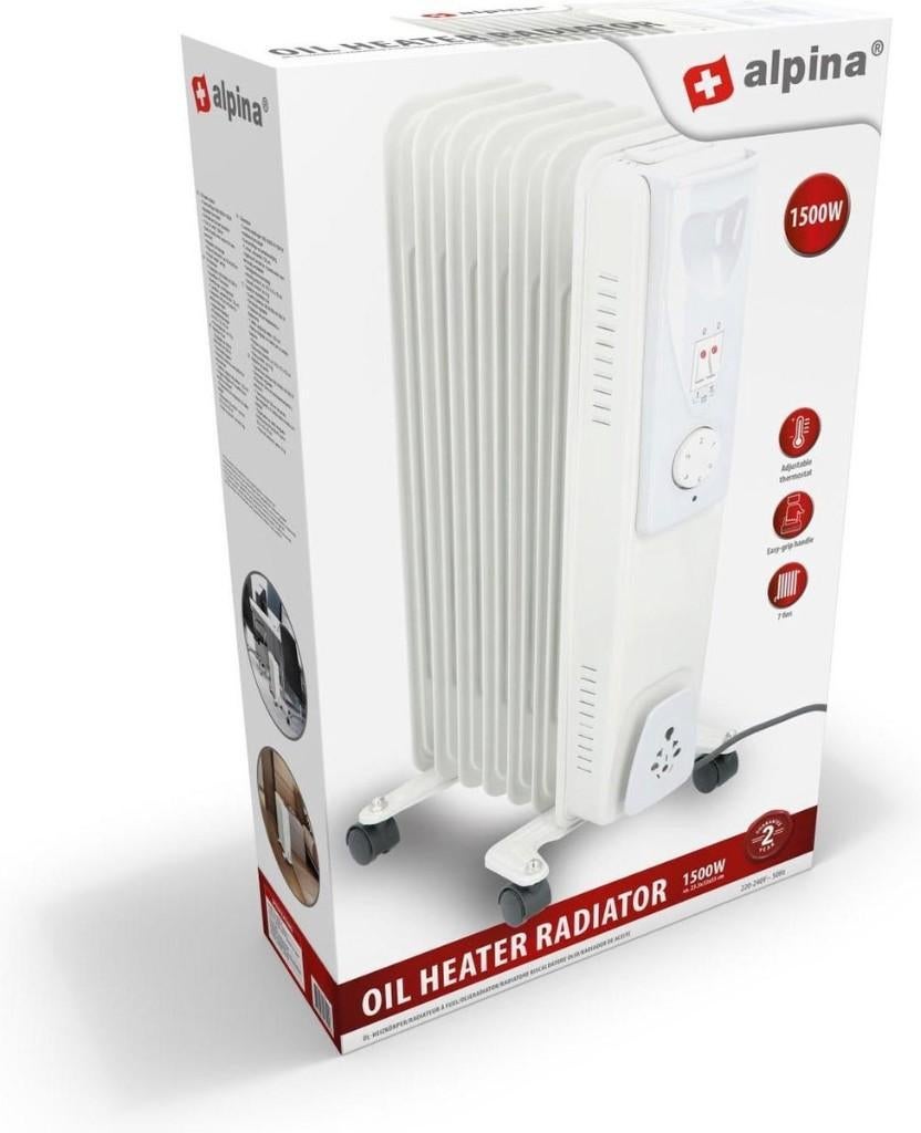 alpina Olieradiator 1500W, Oliekachel, Alpina, Overige brandstoffen, Nieuw