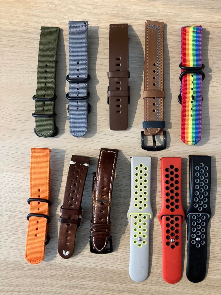 Horloge bandjes | diverse soorten, Ophalen of Verzenden, Zo goed als nieuw, Zwart, Android