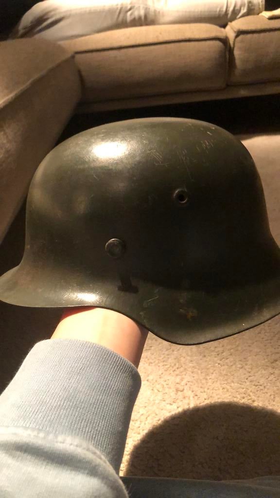 M40 helm naoorlogs nieuw overgespoten, Verzamelen, Militaria | Tweede Wereldoorlog, Ophalen of Verzenden, Nederland, Helm of Baret