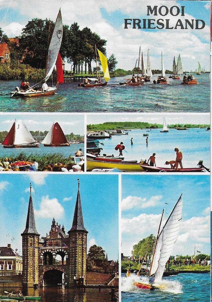 Ch556 Gelopen ansichtkaart mooi friesland, Verzamelen, Ansichtkaarten | Nederland, Ophalen of Verzenden, 1980 tot heden, Gelopen