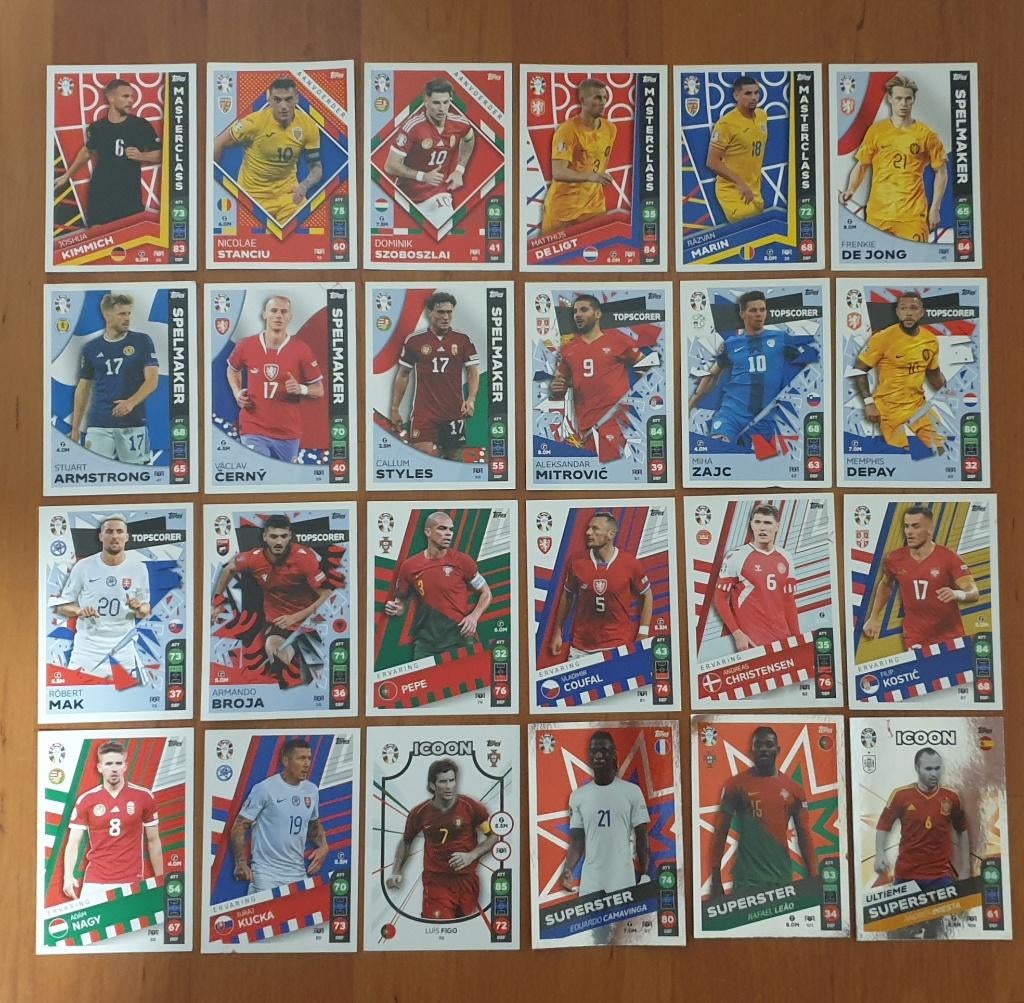 Verzamelkaarten Topps Match Attax UEFA Euro 2024 All Stars, Verzamelen, Sportartikelen en Voetbal, Ophalen of Verzenden, Zo goed als nieuw