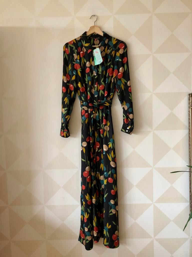 King Louie Olive Dress maxi jurk zwart L/40 NIEUW, Zwart, Maat 42/44 (L), Nieuw, Ophalen of Verzenden