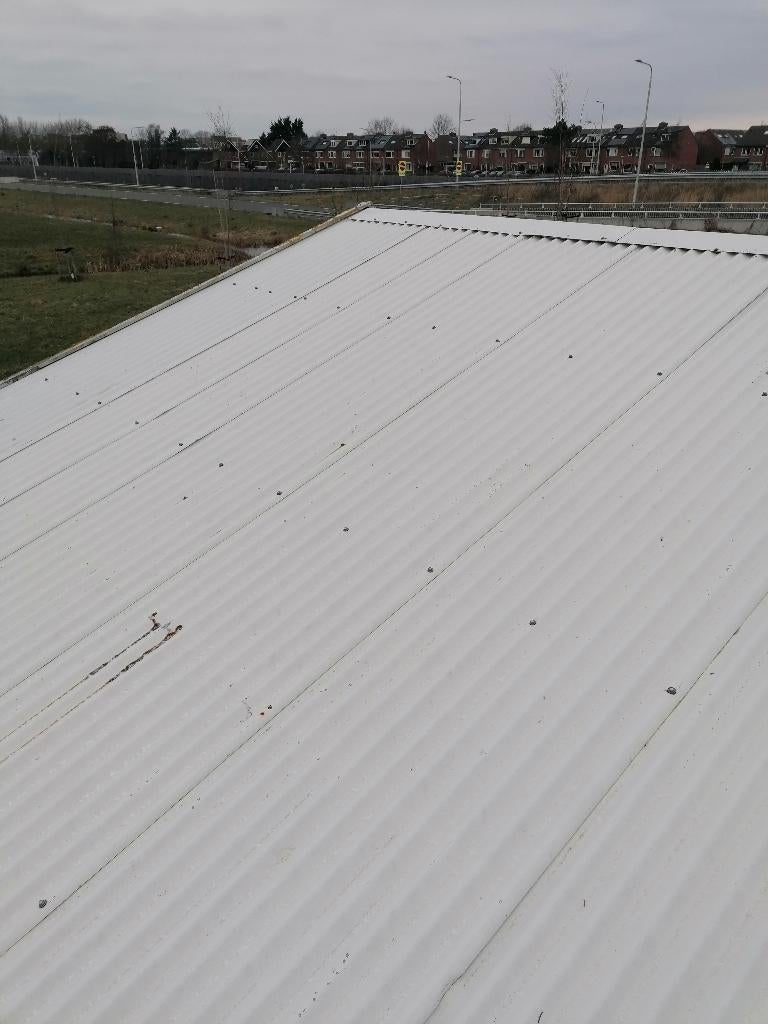 stalen golfplaten + houten onderpanelen, Steen of Klei, Zwart, Ophalen of Verzenden, 15 m² of meer