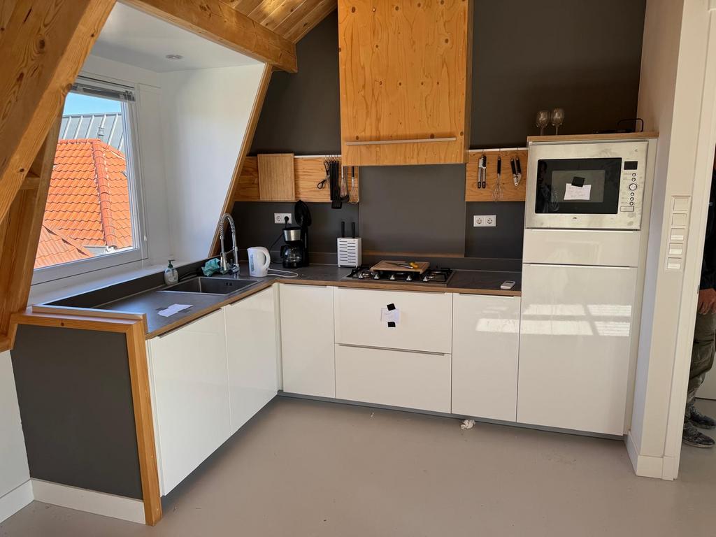 Hoekkeuken in goede staat - Complete keuken, Ophalen, Gebruikt, Wit, Hoekkeuken