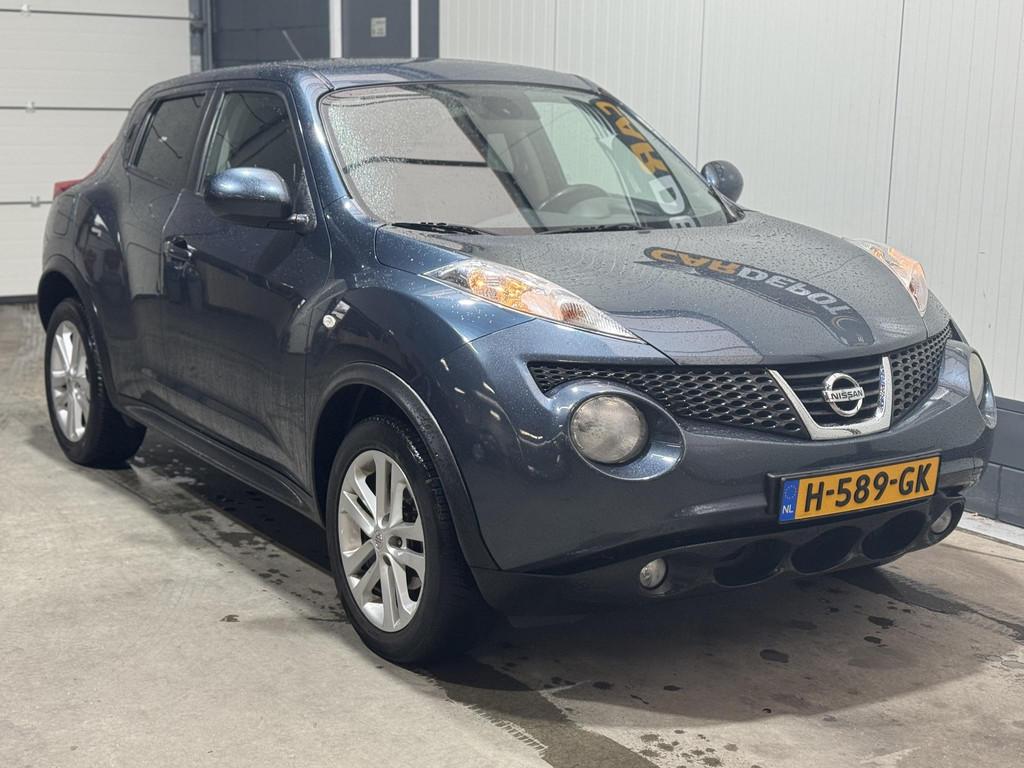 Nissan Juke 1.6 Urban Premium Gereviseerde bak., Euro 5, 4 cilinders, Blauw, Leder