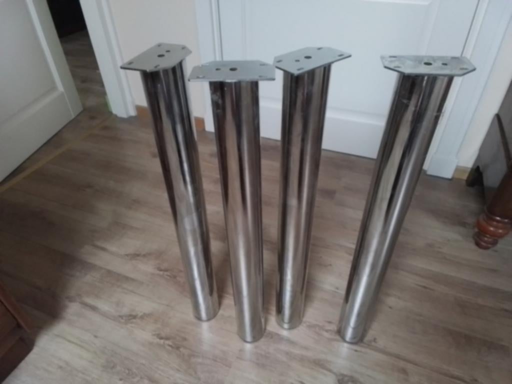 Tafelpoten chroom 75 cm hoog, Ophalen